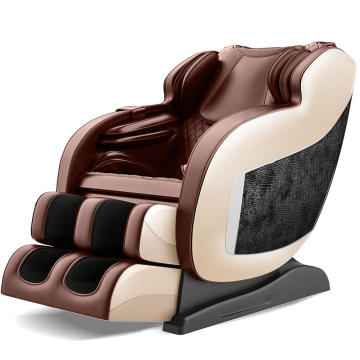 Real Relax SS03 Brown Electric SL Track Zero Gravity Recliner Armchair Shiatsu Massage_Chair With Music